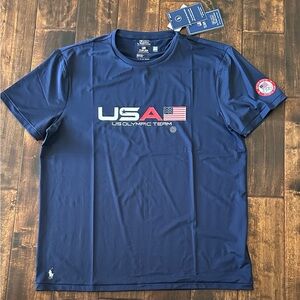 Men’s Team USA Stretch Jersey T-Shirt Polo by Ralph Lauren, New with Tags, XL